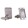 Sterling Silver Cuff Links, Rectangle 3/4"